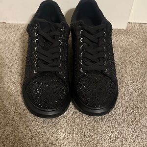 Steve Madden Black Sparkle Sneakers men
